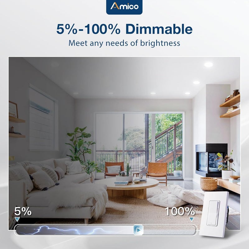 Amico Recessed Lighting 4 Inch, 24 Pack 5CCT Flat LED Can Lights, 2700K/3000K/4000K/5000K/6000K Selectable, 7W Eqv 60W, 700LM Brightness, Retrofit Installation - ETL & FCC - Image 5